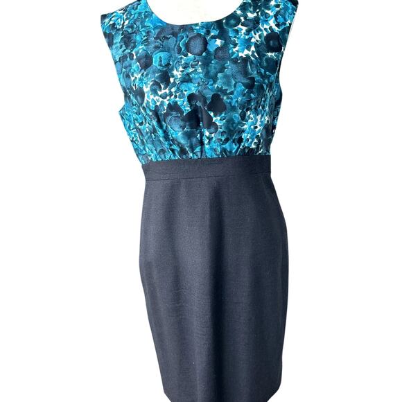 J. Crew Sz 8 Silk & Wool Sheath Dress Empire Waist Pencil Skirt Preppy Cocktail - Picture 1 of 9